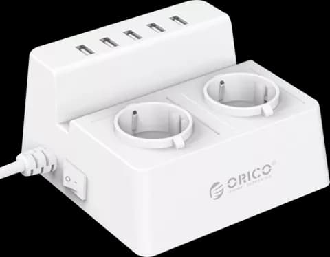 چند راهی برق و محافظ ORICO مدل ODC-2A5U-V1-EU