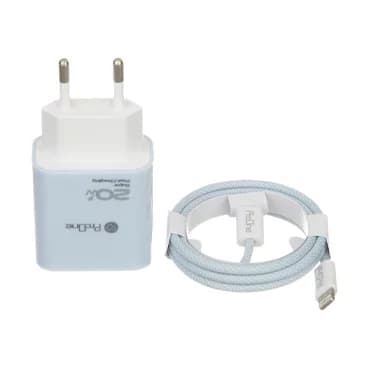 شارژر دیواری پرووان مدل PWC540 توان 20 وات به همراه کابل تایپ سی به لایتنینگ