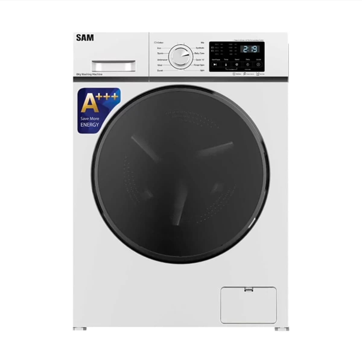 ماشین لباسشویی سام الکترونیک 8 کیلویی مدل UN-Q1435