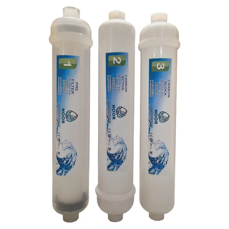 فیلتر دستگاه تصفیه آب نور مدل خطی بسته 3 عددی