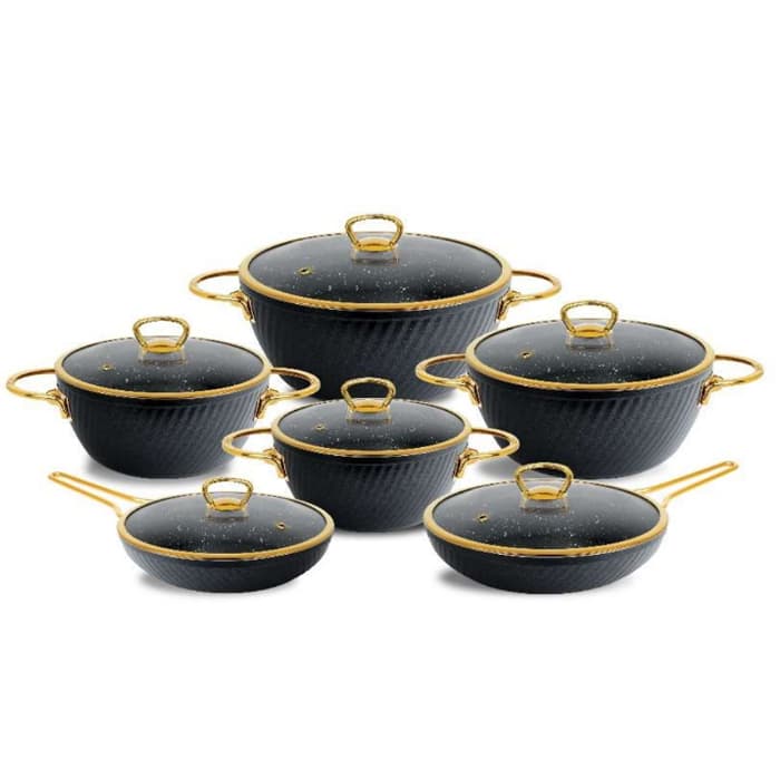 سرویس قابلمه 12 پارچه MGS یراق استیل