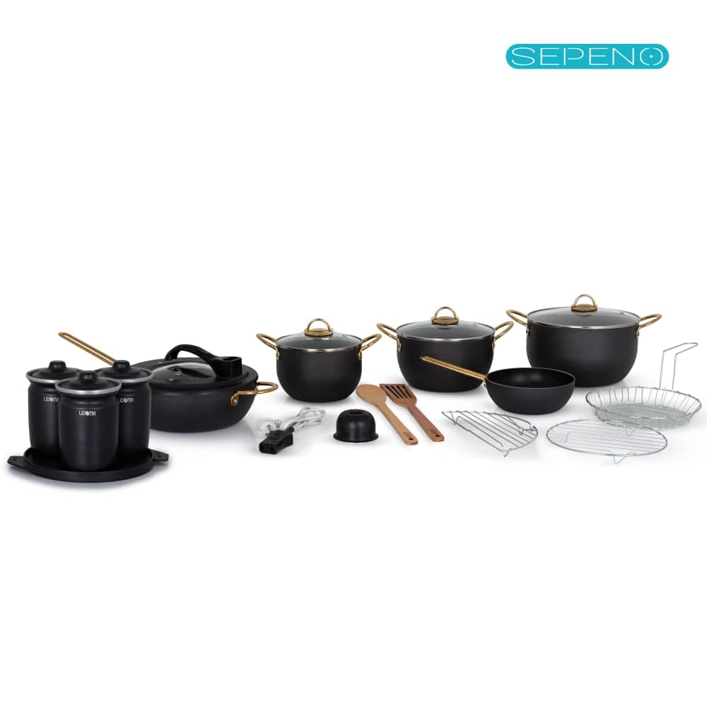 سرویس قابلمه 12 پارچه گرانیتی ورکاده با درب سلیکونی مدل ویلیا v2