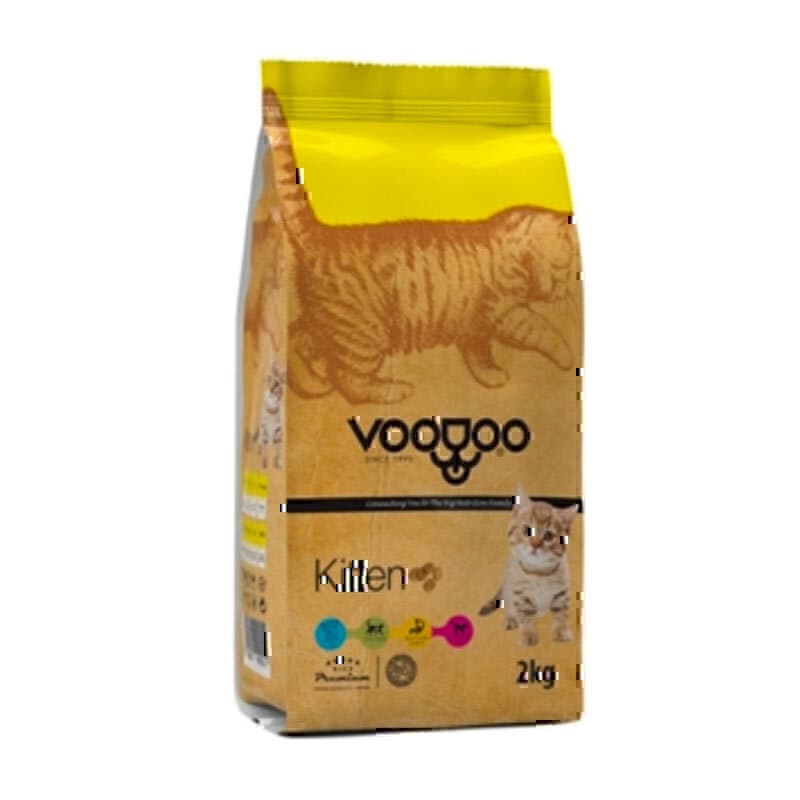 غذای خشک بچه گربه وودو Voodoo kitten وزن ۲ کیلوگرم