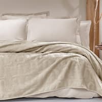 پتو دو نفره طرح برجسته یاتاش تریسیا بژ