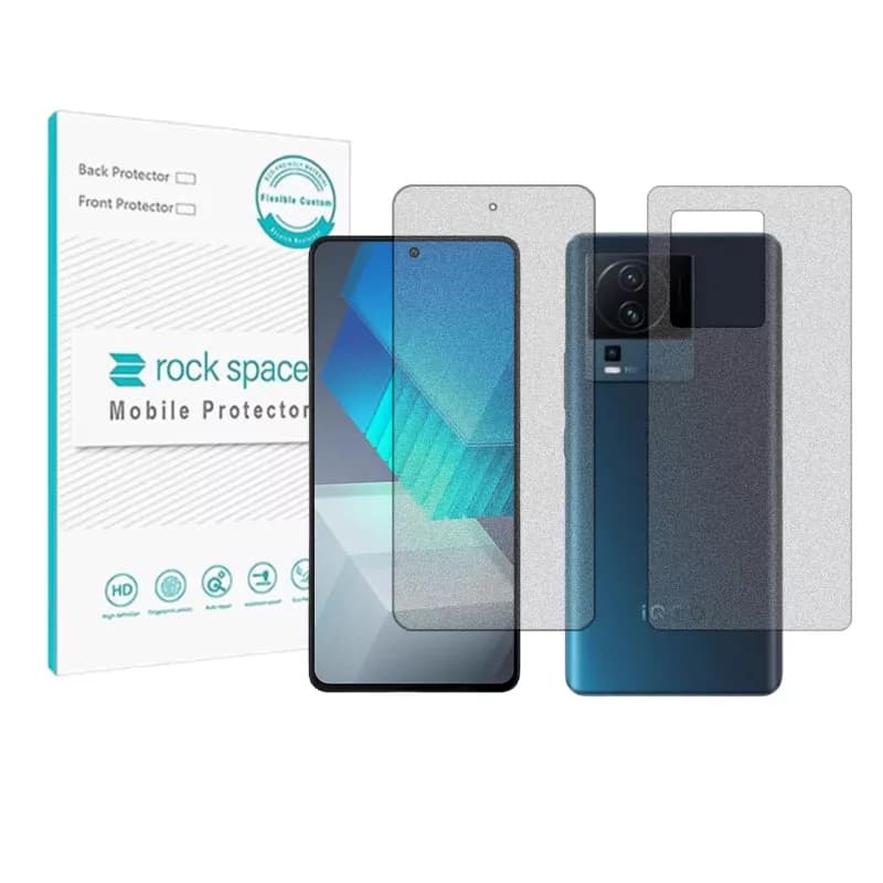 محافظ صفحه نمایش مات راک اسپیس مدل HyMTT مناسب برای گوشی موبایل ویوو iQOO Neo7 SE به همراه محافظ پشت گوشی