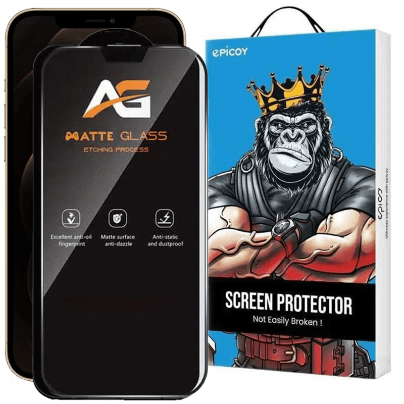 محافظ صفحه نمایش مات گوشی اپل iPhone 16e - 14 - 13 Pro - 13 اپیکوی مدل AG Matte Etching