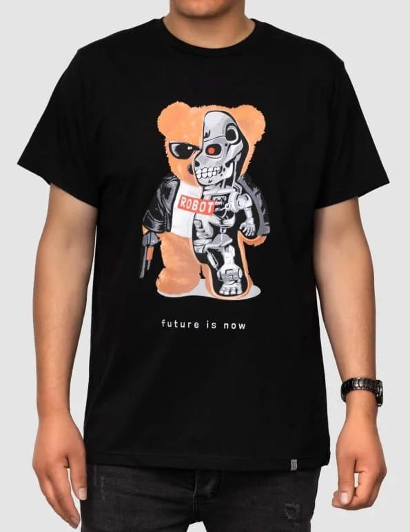 تیشرت یقه گرد تدی و ربات