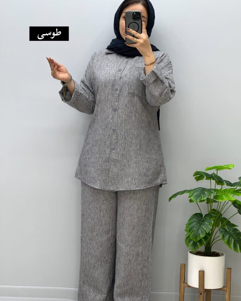 ست شومیزو شلوارلینن رویا کد957247