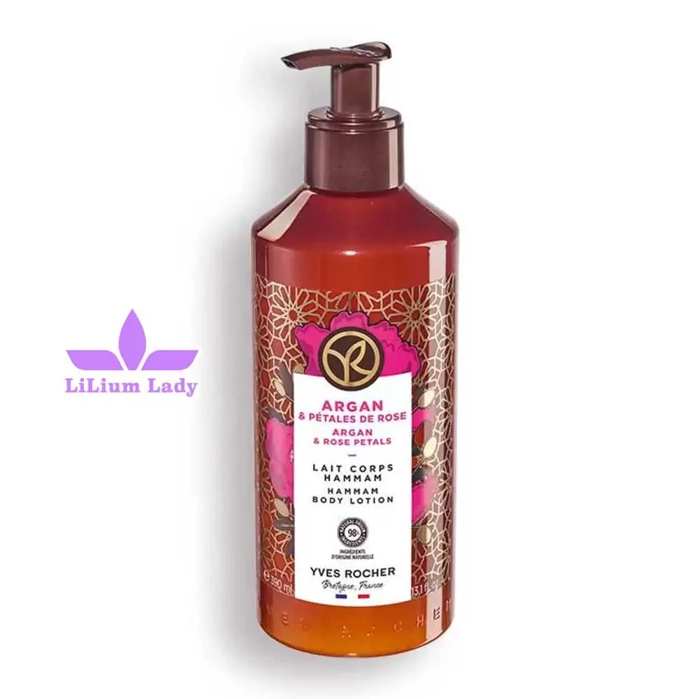 لوسیون بدن آرگان و گل رز ایوروشه ۳۹۰ میل