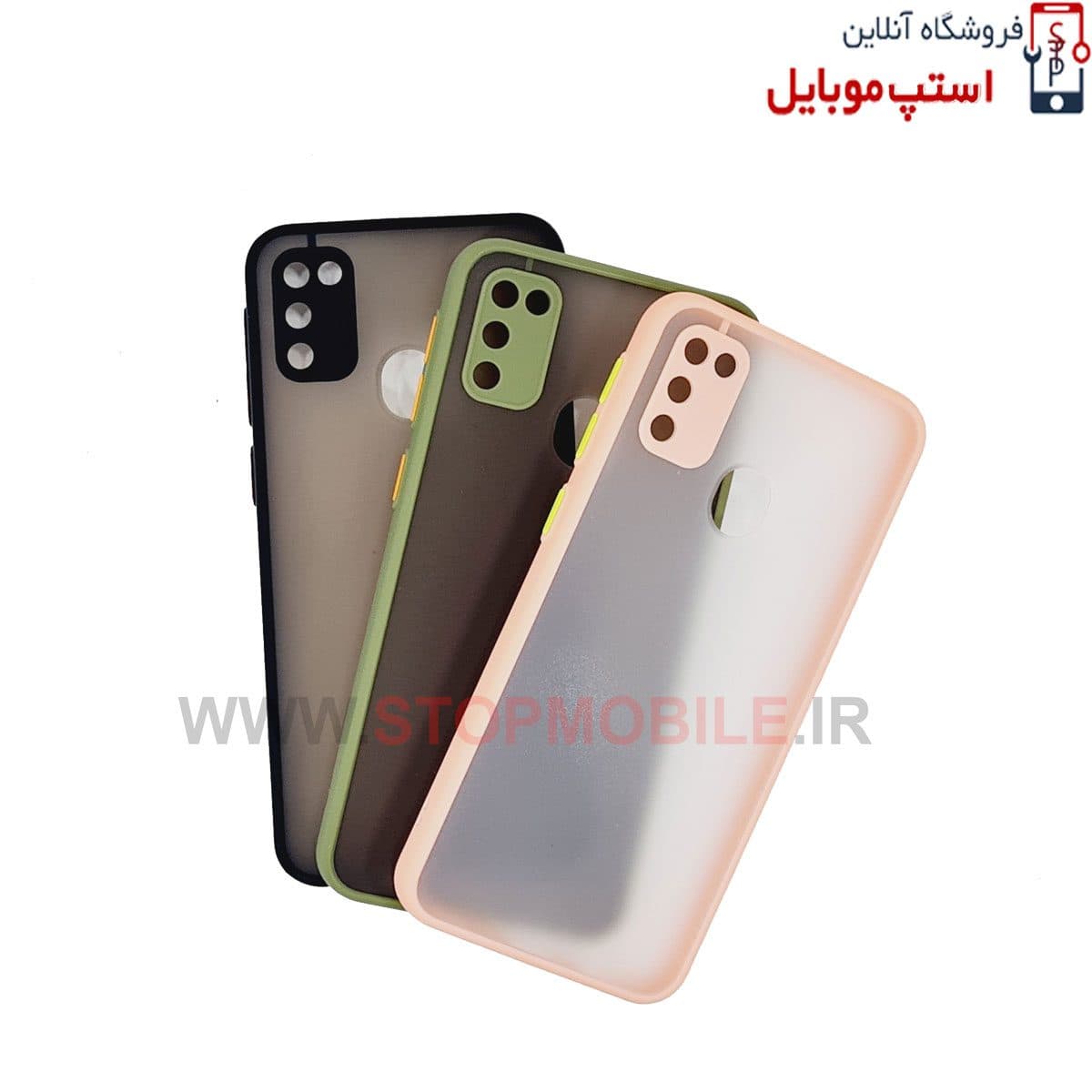 قاب گوشی سامسونگ Galaxy M21 2021 مدل پشت مات محافظ لنز دار