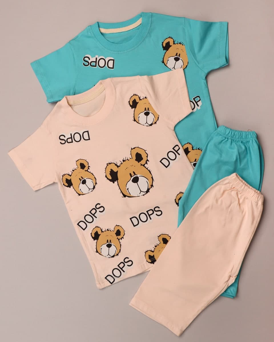 ست تی شرت و شلوارک اسپرت تدی 0703