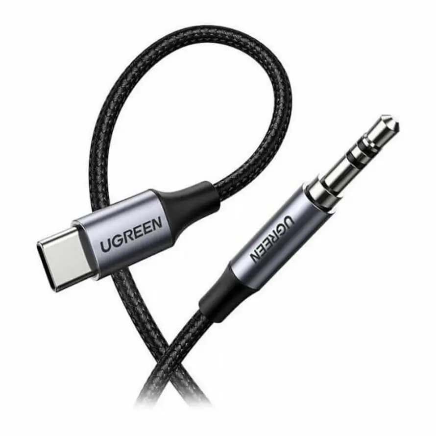 کابل تبدیل Type-C به جک 3.5 میلی‌متری یوگرین مدل Av143 طول 1 متر