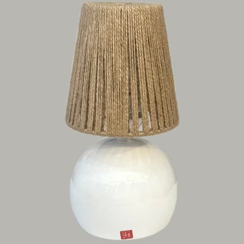 آباژور رومیزی نورهام مدل مکرومه کنفی NHM-NAHAL-KNF15