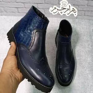 نیم بوت مردانه چرم طبیعی مدل برونوپلاس تک سایز