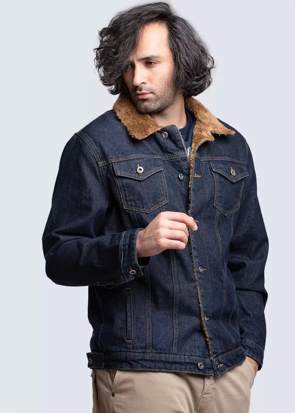 کاپشن جین مردانه مدل 353