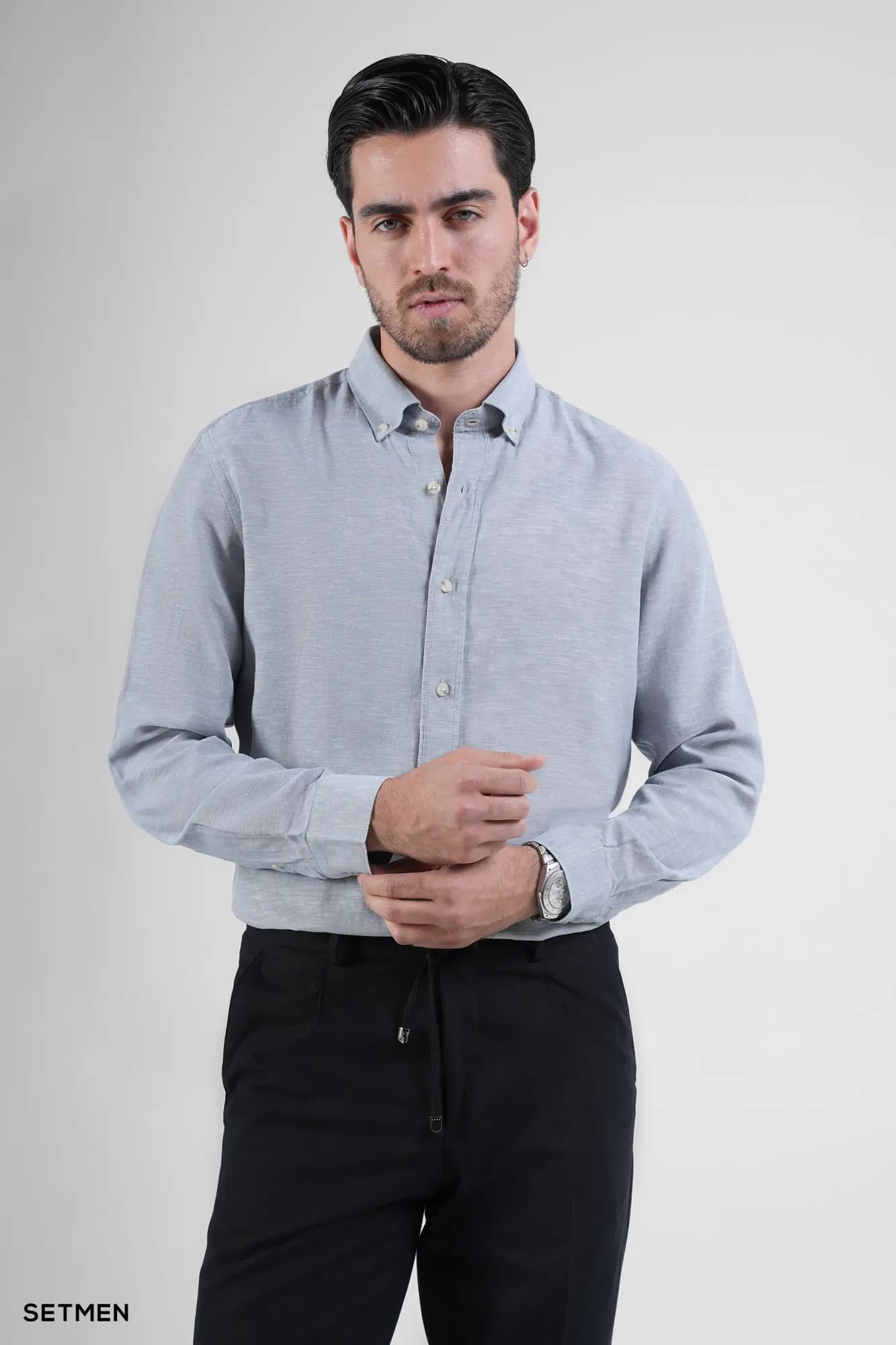 پیراهن مردانه آستین بلند لینن