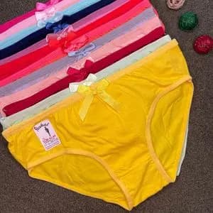 شورت زنانه نخ پنبه نهال جلو پاپیونی ساده ( پک 6 عددی )