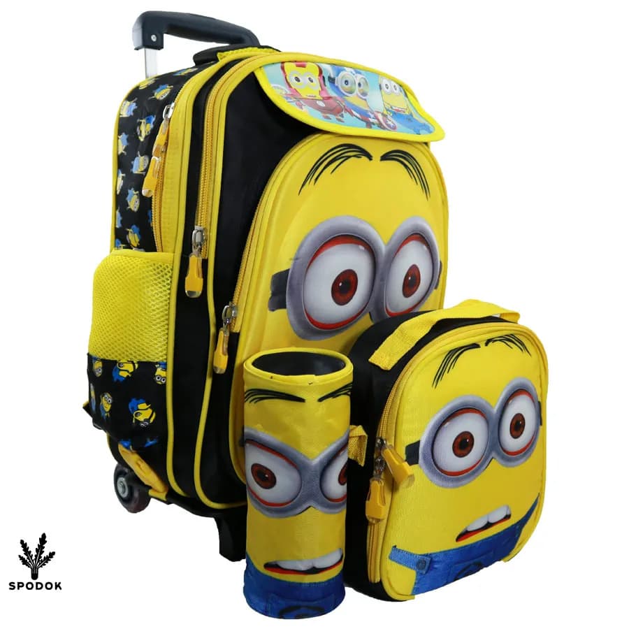 کیف مدرسه چرخ دار سه تکه 6007