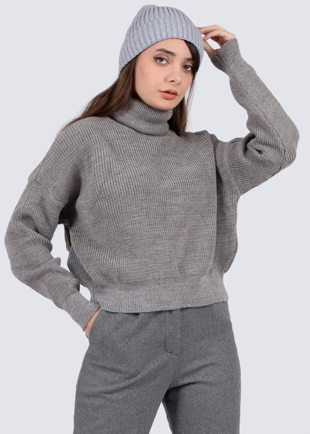 بافت یقه اسکی زنانه کد173