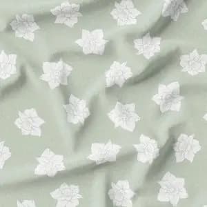 پارچه مخمل روبالشی طرح گل و برگ کد 5012630