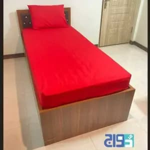 روتختی تک نفره کشدار ساده قرمز