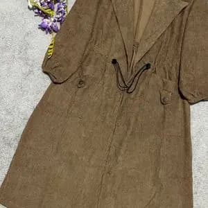 مانتو مخمل کبریتی حنا