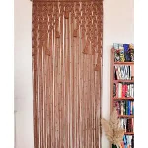 پرده مکرومه بافی طرح جوانه لعلینه