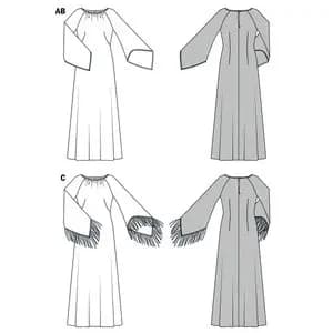 الگو خیاطی پیراهن مجلسی زنانه بوردا استایل کد 6892 سایز 34 تا 44 متد مولر