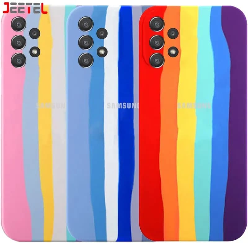 قاب سیلیکونی گوشی سامسونگ Samsung Galaxy A13 4G مدل رنگین کمانی (ویتنامی اصل)