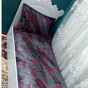 روتختی یک نفره صورتی با روبالش زیپ دار ماربل