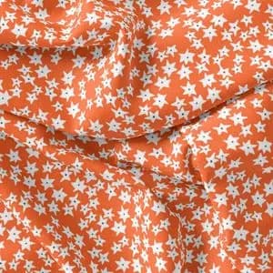 پارچه روتختی مخمل طرح ستاره ای سفید قرمز کد 5011122