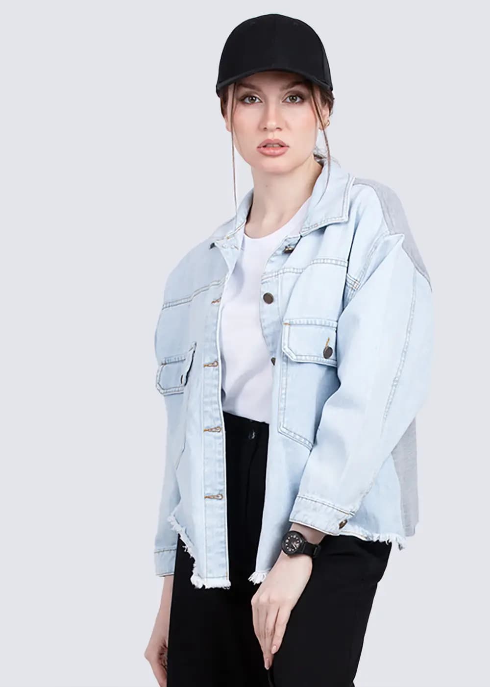 کت جین زنانه چاپدار Flash