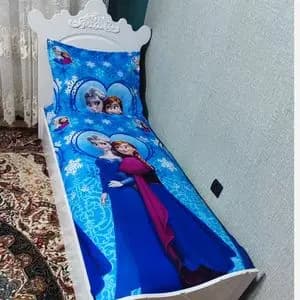 ملحفه کشدار عروسکی تخت یک نفره طرح السا و انا