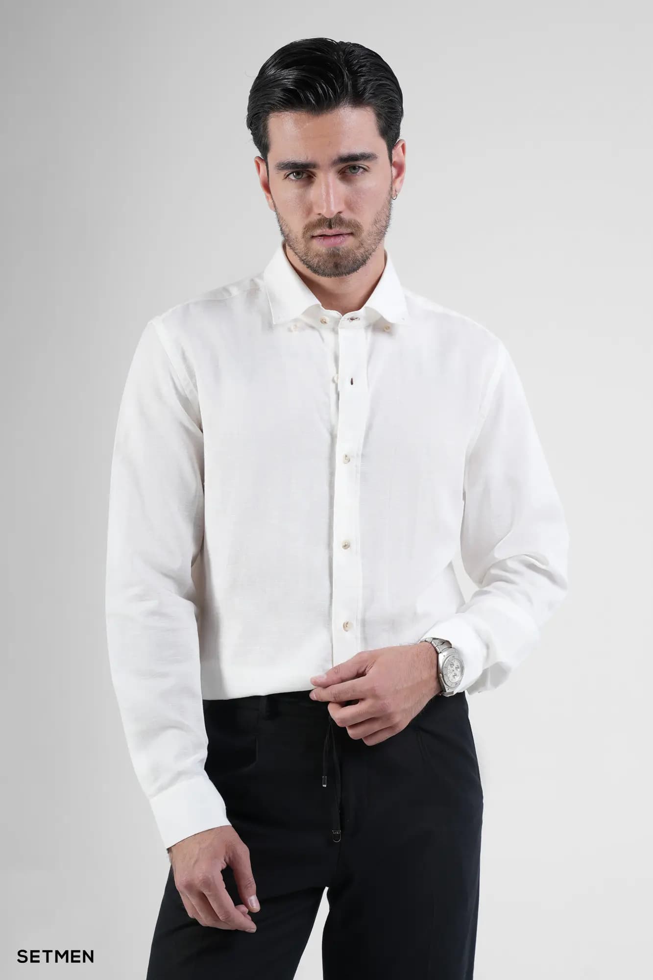 پیراهن مردانه آستین بلند لینن