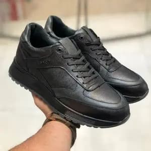 کفش اسپرت چرم طبیعی مردانه مدل فیگو رنگ مشکی