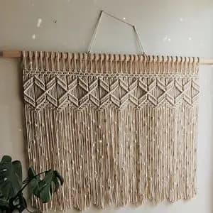 پرده مکرومه بافی طرح صدف