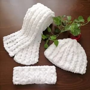 ست کلاه و شالگردن دستبافت آلیزپافی کد 0701