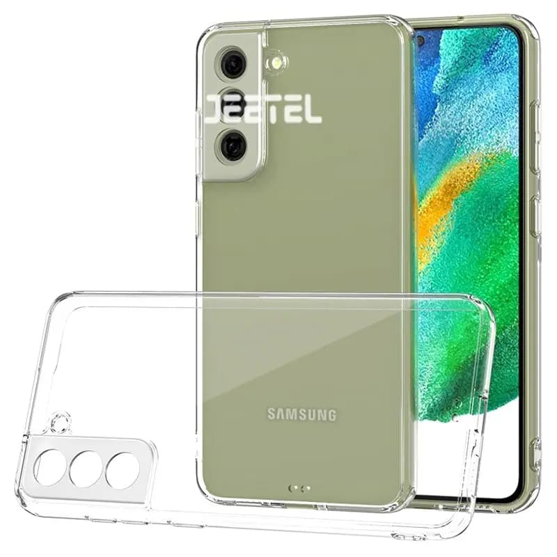 قاب شفاف گوشی Samsung Galaxy S21 FE 5G مدل ژله ای طلقی محافظ لنزدار
