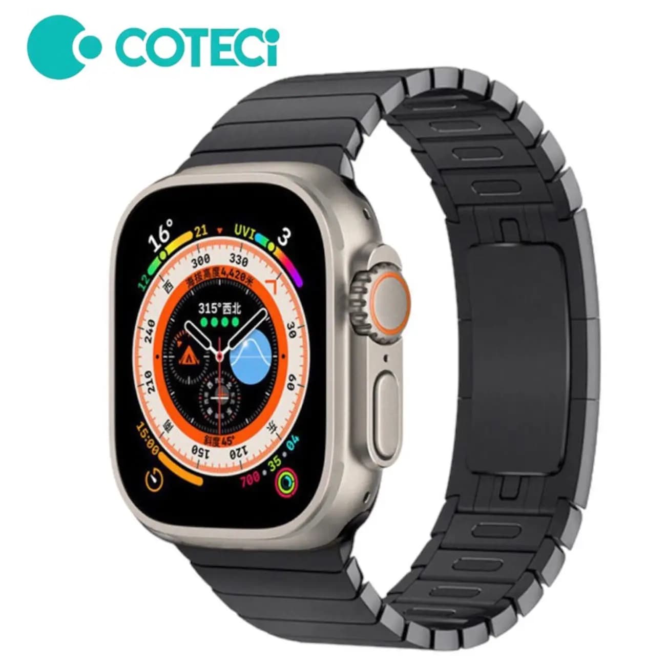 بند مگنتی فلزی اپل واچ سری 6، 7، 8، 9 سایز 38/40/41 میلی‌متری کوتتسی W103 22030