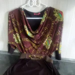 تونیک مجلسی زنانه کمربنددارtn65