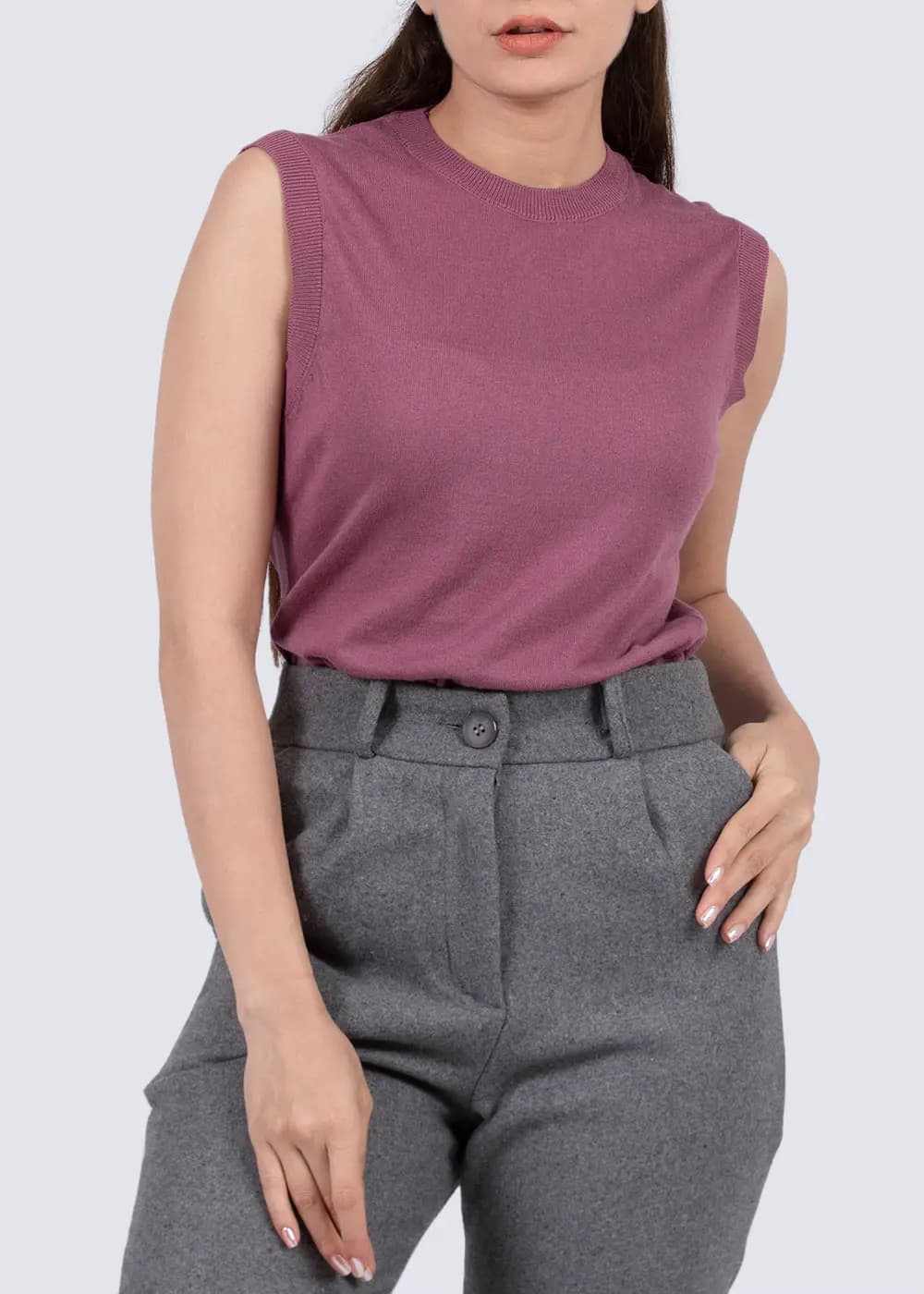 تاپ بافت یقه گرد زنانه کد 117