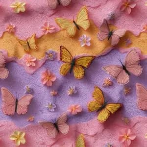 پارچه مخمل کوسن مبل پارچه باما طرح سه بعدی پروانه کد 5013840