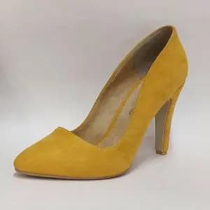 کفش مجلسی زنانه پاشنه بلند خردلی