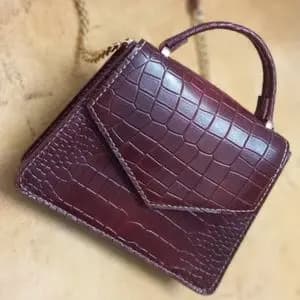 کیف دوشی دخترانه چرم طبیعی دستدوز