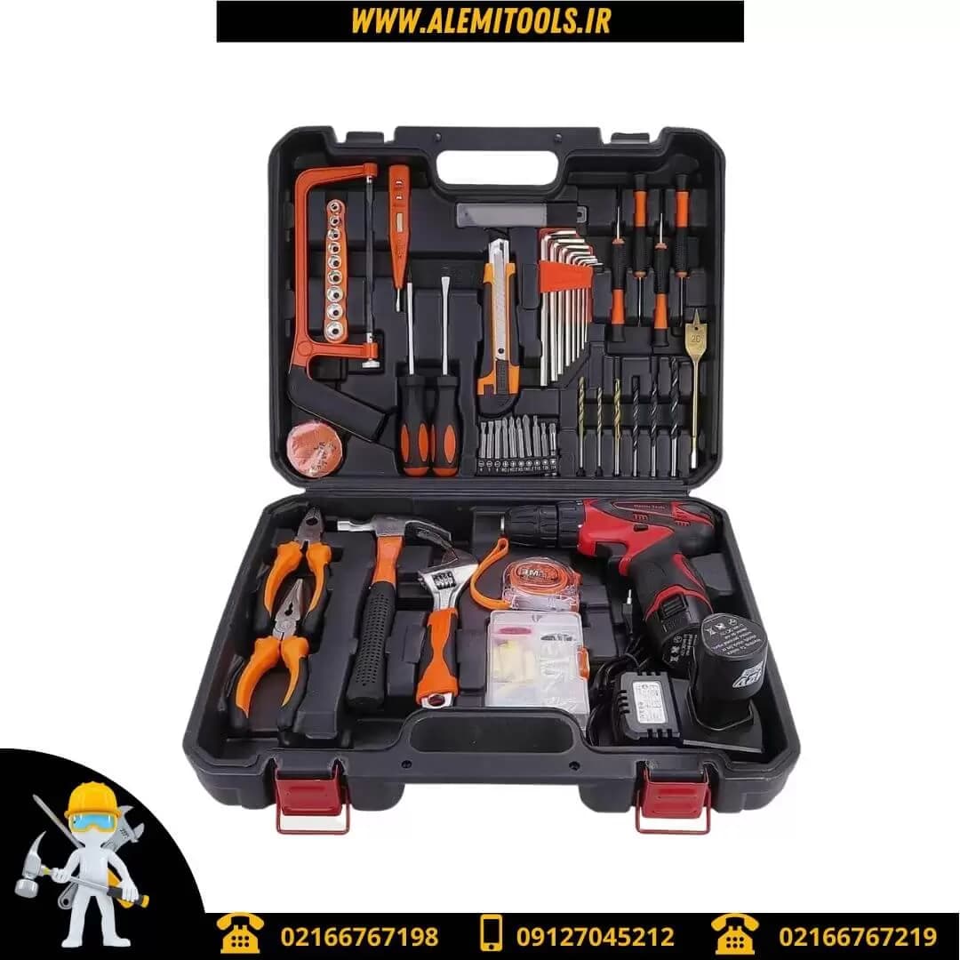 کیت دریل شارژی 125 عددی ادون 12 ولت مدل ED-40L-TZ