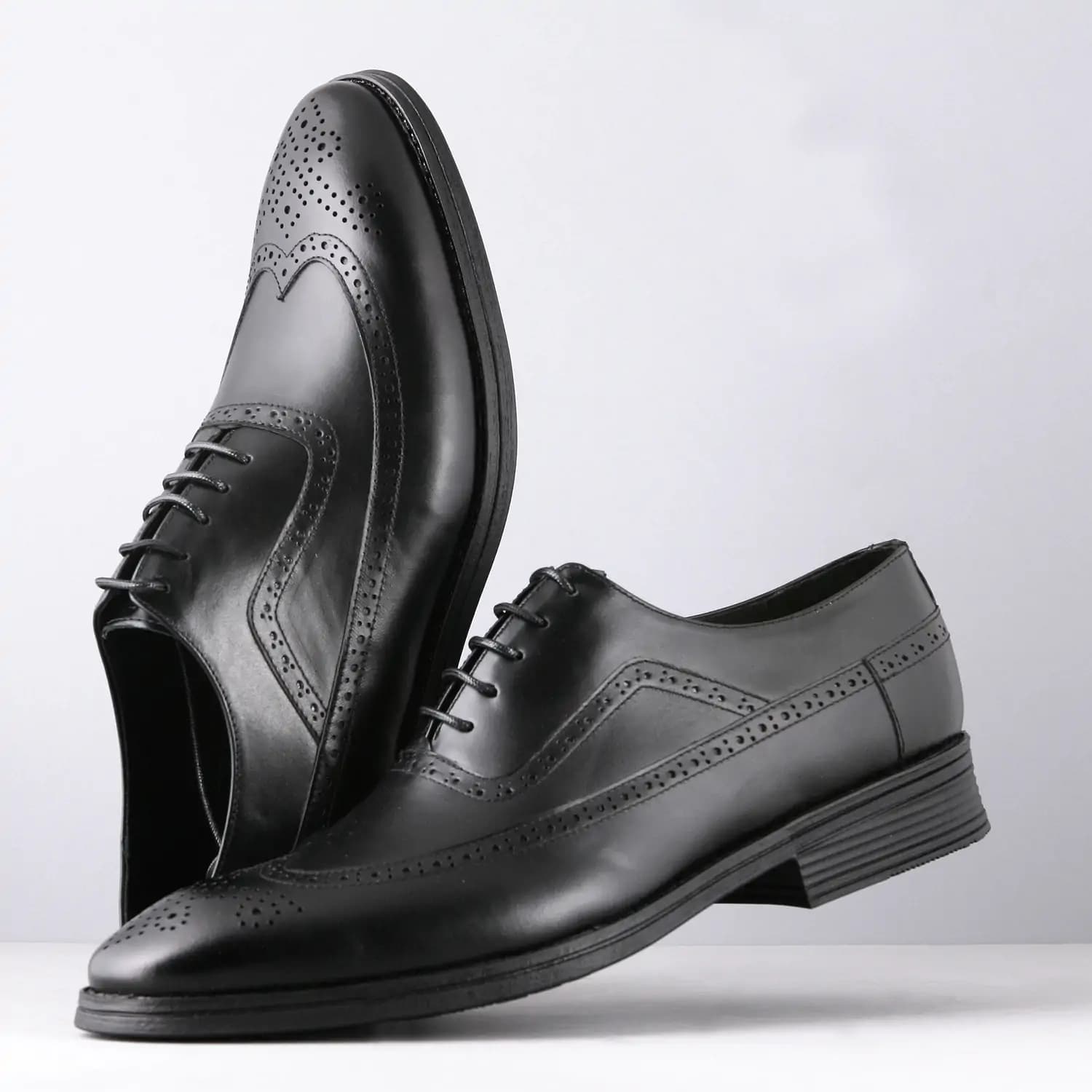 کفش رسمی مردانه چرم یلسان مدل آیان کد 522-GN