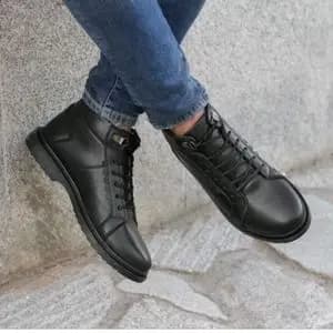 نیم بوت مردانه بندی پاخورشیک رنگ مشکی