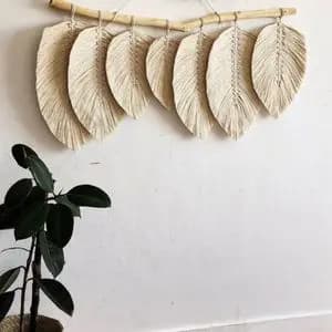 دیوارکوب برگ مکرومه لاکچری طرح گوهر