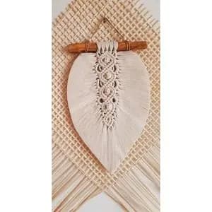 دیوارکوب برگ لوزی مکرومه برند آرت بیوتی طرح فندق