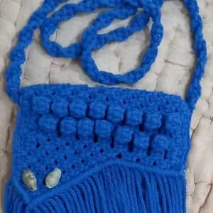 کیف مکرومه بافی کد 39686